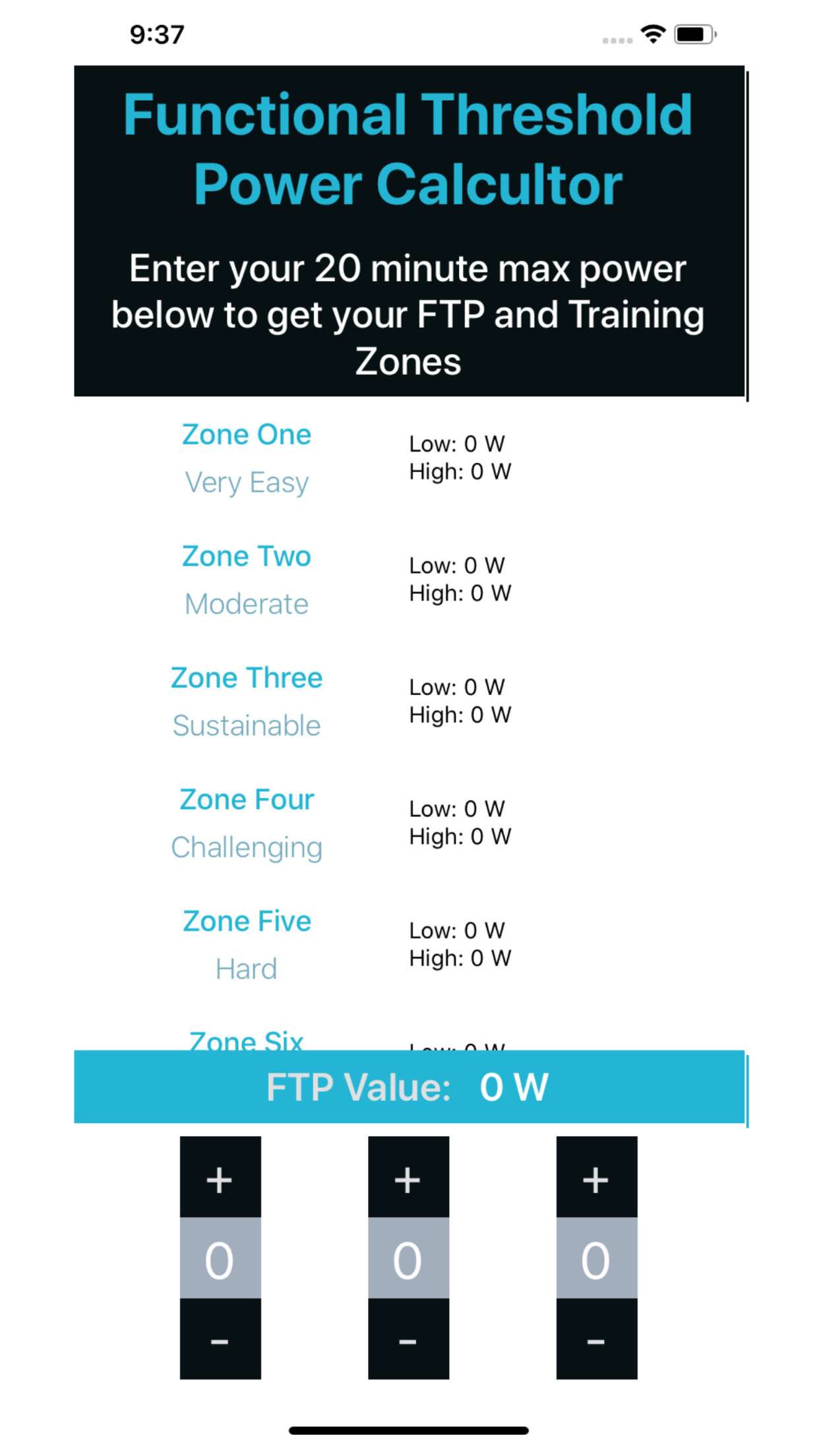 React Native Cycling Zone Calculator